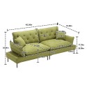 UNITED Linen Sofa , Accent sofa loveseat sofa with metal feet 