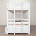 Twin over Pull-out Bunk Bed with Trundle, White 