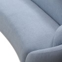 3 seater sofa Modern combination Half Moon casual teddy wool sofa Curved sofa, blue sky