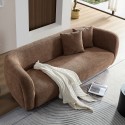 WKS6 Camel color plush sofa, 88.89* 35.04* 28.74 