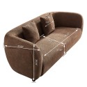 WKS6 Camel color plush sofa, 88.89* 35.04* 28.74 