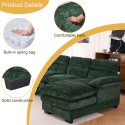 U-shaped profile sofa, including two single seats and two chaise, modular sofa, Chenille sofa,Green