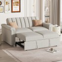 U_STYLE Convertible Soft Cushion Sofa Pull Bed ,for Two People to Sit On 